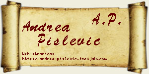 Andrea Pislević vizit kartica